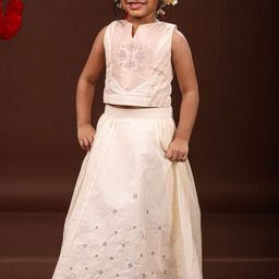 MIRALI Girls Embroidered Thread Work Lehenga Choli-image-36