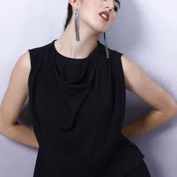 Shally Bhasin by Athena Women Cowl Neck Layered Peplum Top-image-33