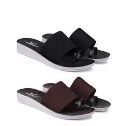 BERSACHE Set Of 2 Open Toe Flats-0