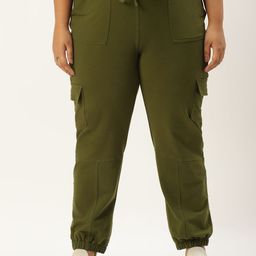 theRebelinme Women Plus Size Smart High-Rise Cargos Trousers-image-88