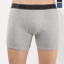 Sporto by Macho Pack Of 3 Mid Rise Trunks M1030_Dnm(1)-G(1)-N(1)-L-Dnm_G_N-picture-13