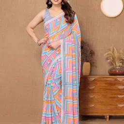 Shee Star Geometric Printed Saree-image-89