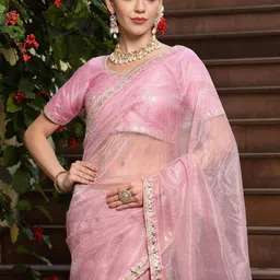Stylum Embellished Gotta Patti Net Designer Saree image 2