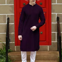 Sanwara Men Embroidered Chikankari Floral Kurta-image-22