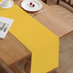 HOME COLORS.IN Yellow Rectangular Table Runner-37