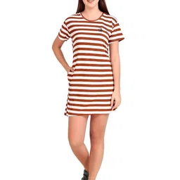 OVIDA Women Round Neck T-shirt Nightdress-picture-27