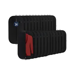 Aura Black 24 Pieces Wardrobe Suit Organisers-51