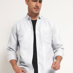 MaverIQ Men Premium Fit Solid Spread Collar Cotton Casual Shirt-picture-14