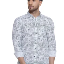 VEERA PARIDHAAN Men Opaque Printed Casual Shirt-picture-27