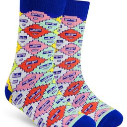 DynamocksUnisex Crew Wowee Printed Calf Length Socks-57