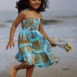 Tura Turi Girls Abstract Printed Fit and Flare Dress-image-97