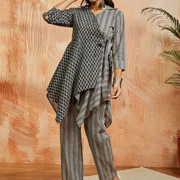 VASTRAMAY Printed Pure Cotton Tunic & Trousers Co-ords-picture-39