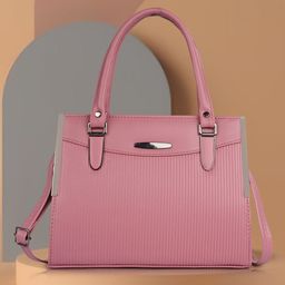 SPOTIC Oversized Structured Satchel with Cut Work-3