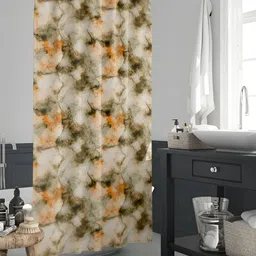 ArtzFolio Brown Printed Waterproof Shower Curtain-image-85