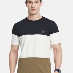 Octave Men Colourblocked Round Neck Cotton T-shirt-picture-26