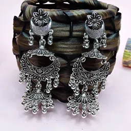 VATSALYA creation Silver-Plated Alloy Earrings-4