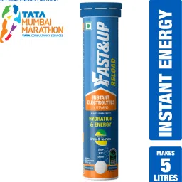 fast&up Reload Instant Electrolyte Energy Drink, Effervescent Tablets, Lime & Lemon image 2