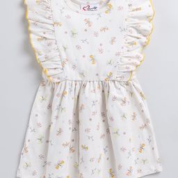 M'andy Floral Print Flutter Sleeve Fit & Flare Dress-picture-19