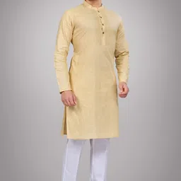 jugg jugg jeeyo Men Self Design Khadi Silk Straight Kurta-picture-26