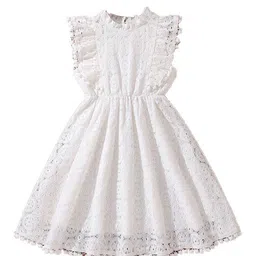 StyleCast x Revolte Girl's Self Design Pom Pom Fit & Flare Knee Length Dress-image-8