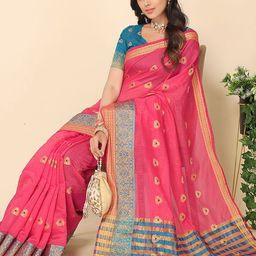 Leeza Store Woven Design Maheshwari Saree-image-50