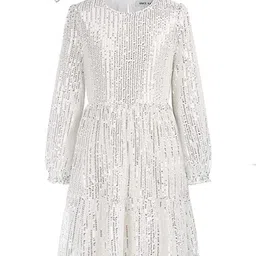 FAIRY DOLLS Embellished Net Fit & Flare Sequins Dress-image-17
