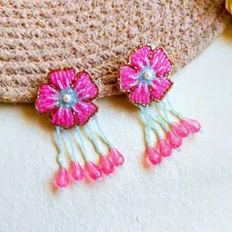 Tipsy Closet Floral Earrings Handmade Beaded Bohemian Earrings Set for Women-image-55