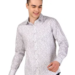 DESIGN UP Men Classic Slim Fit Floral Opaque Printed Formal Shirt-image-56