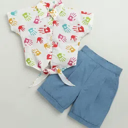 ZIP ZAP ZOOP Girls Printed Shirt with Shorts-49