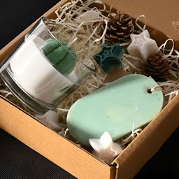 ANWYN Green & White 1 pieces Jar Candle-26