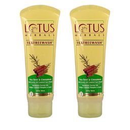 Lotus Herbals Set Of 2 Tea Tree Face Wash With Cinnamon - 120ml Each-16