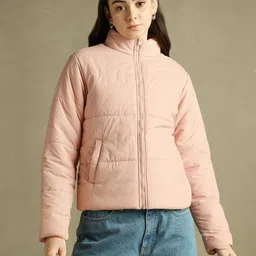 DL Woman Stand Collar Padded Jacket-image-22