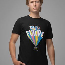 Black Collection Men Typography Printed Pockets T-shirt-image-9