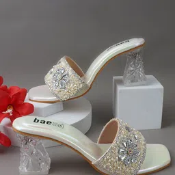 BAESD Embellished Party Block Heel Sandals-42