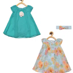 Creative Kids Polka Dot Print Georgette A-Line Dress-image-92