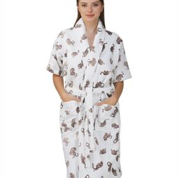 Myntra Elegant Homes Women Printed Pure Cotton Bath Robe-picture-49