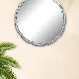Metalsmith White Round Shape Wall Hanging Mirror-image-9