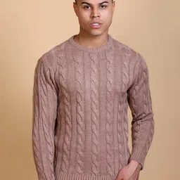 Dzant Men Cable Knit Pullover Sweaters-image-14
