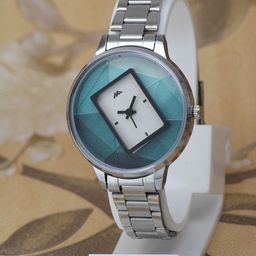 VIRAKTI Women Brass Dial & Stainless Steel Straps Analogue Watch G-92-GREEN STEEL-image-96