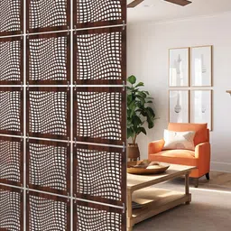 RANDOM Brown Geometric Window Blinds image 2