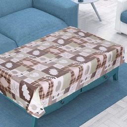 LooMantha Grey And White Floral Printed Rectangle Waterproof Plastic 4-Seater Table Cover-16