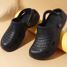 Kook N Keech Men Black Synthetic Clogs-picture-2