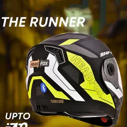 HEADFOX Printed Adjustable Safety Bluetooth Helmet image 2