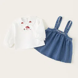 LULU & SKY Printed T-Shirt With Dungarees-32