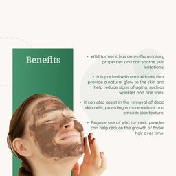 Herbal Mitra Set Of 2 100% Natural & Pure Kasturi Haldi & Multani Mitti Powder - 100g Each image 4