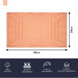 Kuber Industries Set Of 2 Peach-coloured-Coloured Striped Cotton Face Towels image 2