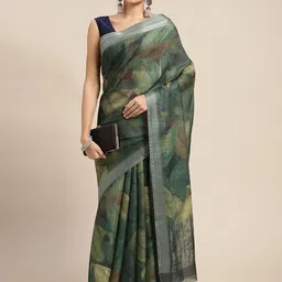 Pandadi Saree Zari Pure Linen Sarees-image-91