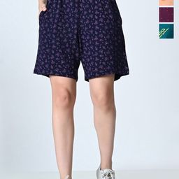 BAESD Women Printed High-Rise Shorts-image-31