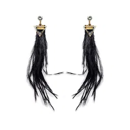 Comet Busters Artificial Stones Beaded Tasselled Contemporary Jhumkas-66