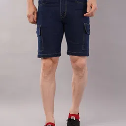 NIVASU Men Denim Cargo Shorts-picture-0